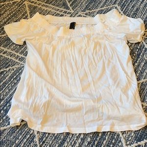 Off shoulder white top